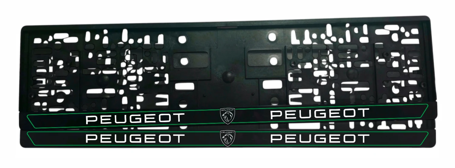 Peugeot rame Peugeot — Rame negre cu margine verde - NameYourCar.store