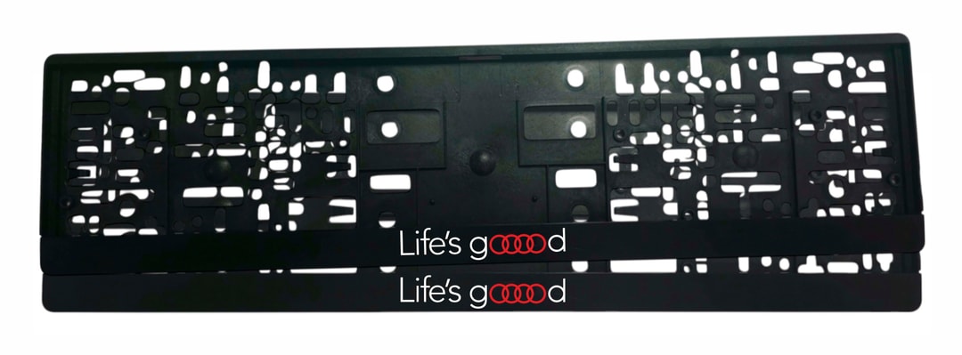 Рамка за регистрационен номер Audi Life's Good с UV печат надпис