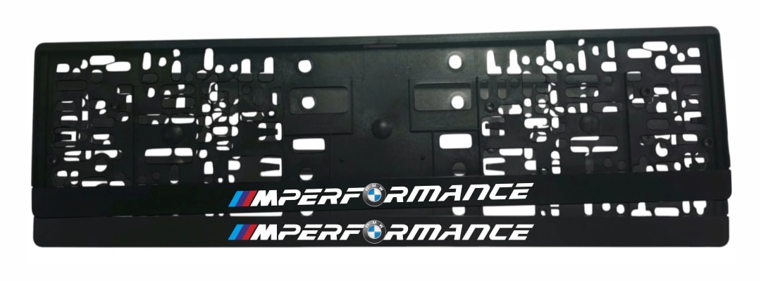 Рамка за регистрационен номер BMW M Performance v4 с UV печат и надпис M PERFORMANCE