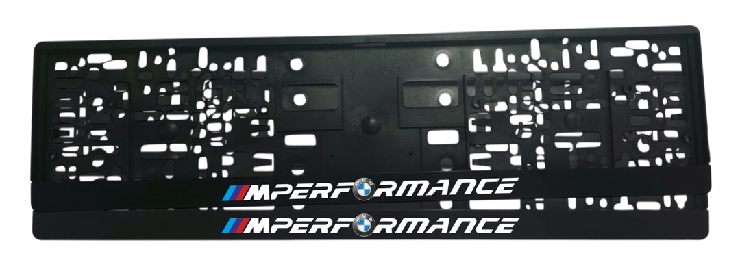 Рамка за регистрационен номер BMW M Performance v4 с UV печат и надпис M PERFORMANCE