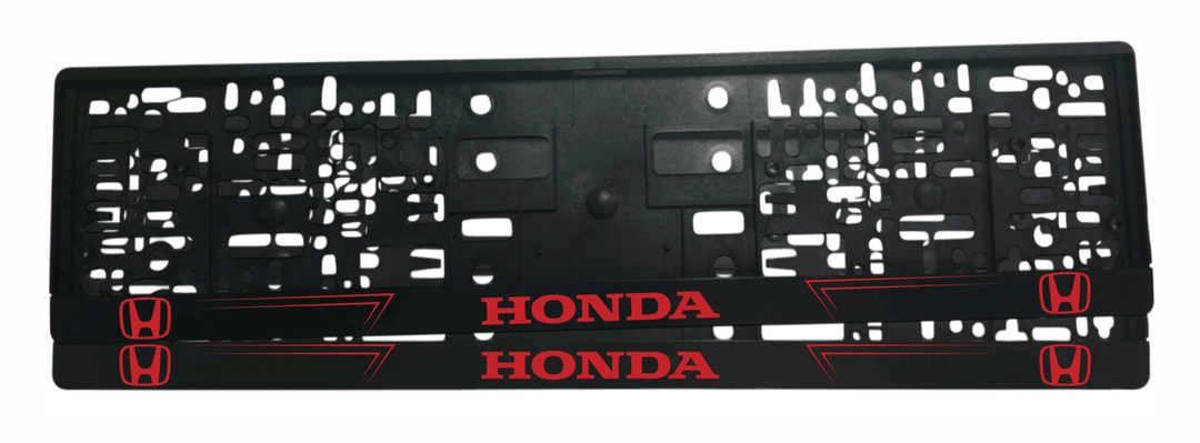 Рамка за регистрационен номер Honda v2 с UV печат и надпис HONDA комплект 2 брой