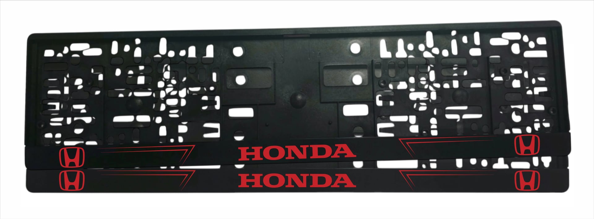 Рамка за регистрационен номер Honda v2 с UV печат и надпис HONDA комплект 2 брой