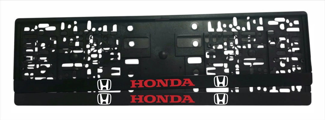 Рамка за регистрационен номер Honda v4 с UV печат и надпис HONDA