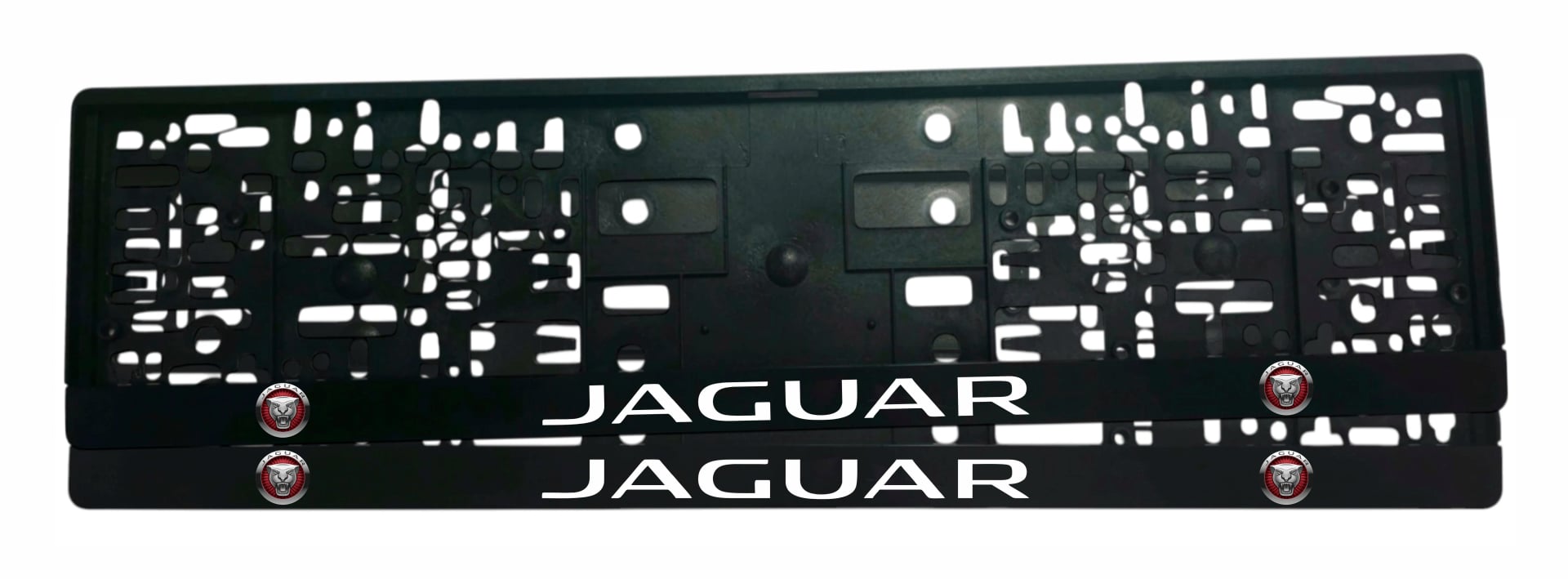Рамка за регистрационен номер Jaguar със сребристо JAGUAR надпис UV печат