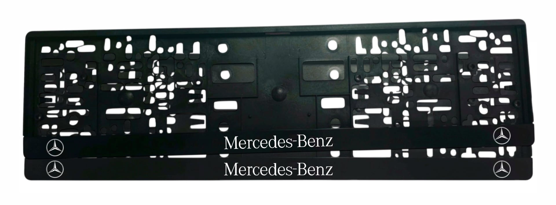 Рамка за регистрационен номер Mercedes-Benz v2 с UV печат, комплект 2 броя