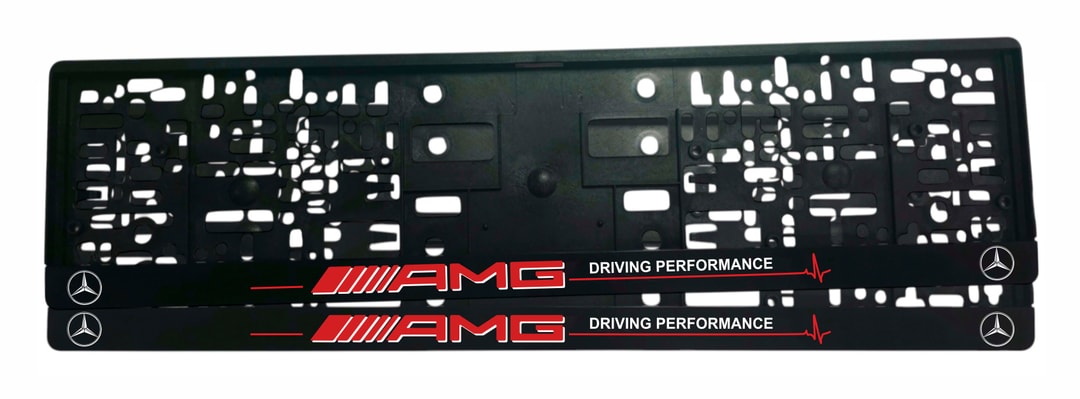 Рамка за регистрационен номер Mercedes AMG DRIVING PERFORMANCE с UV печат вариант 4