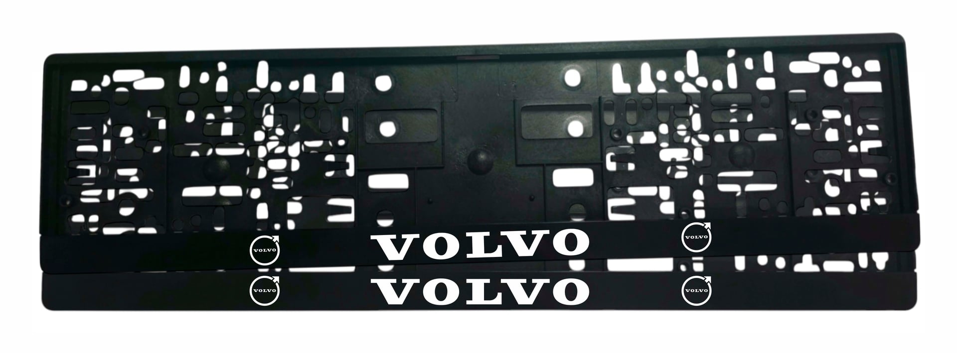 Рамка за регистрационен номер Volvo с UV печат надпис VOLVO комплект 2 броя