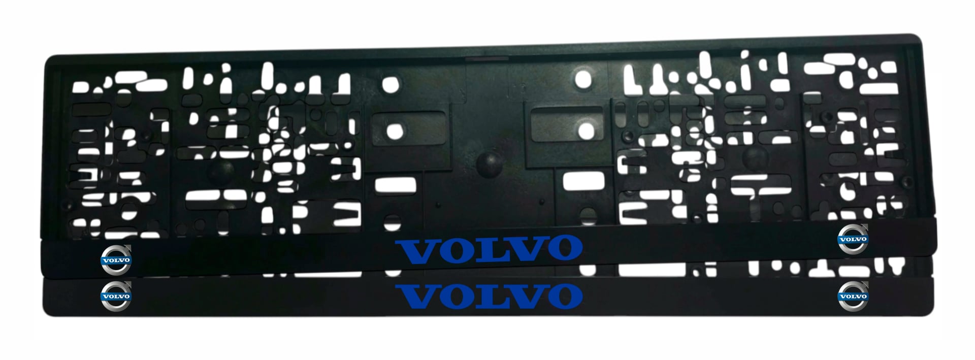 Рамка за регистрационен номер Volvo v2 с UV печат и надпис VOLVO, комплект 2 бр