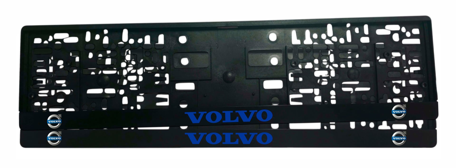 Рамка за регистрационен номер Volvo v2 с UV печат и надпис VOLVO, комплект 2 бр